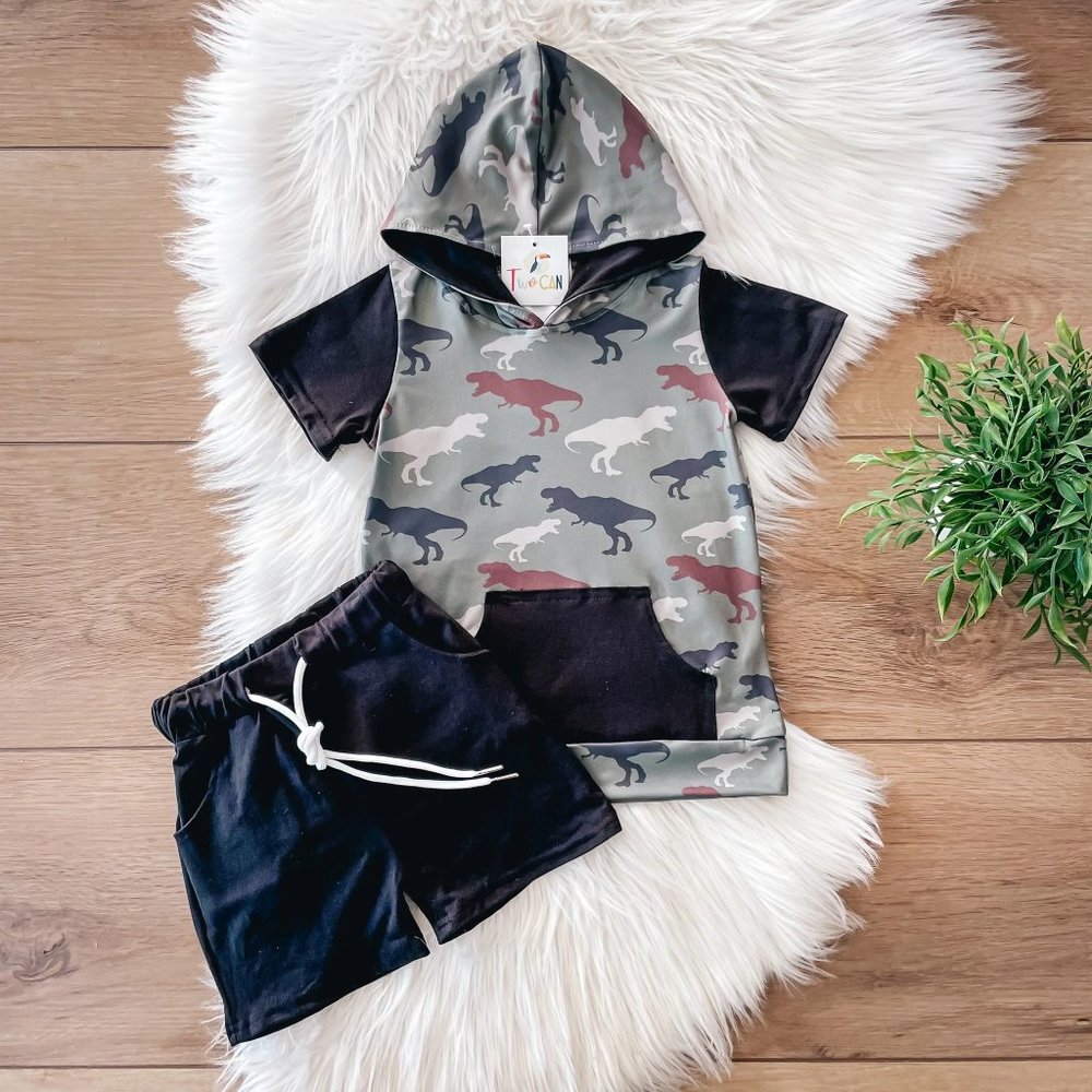 Dino Camo Shorts Set